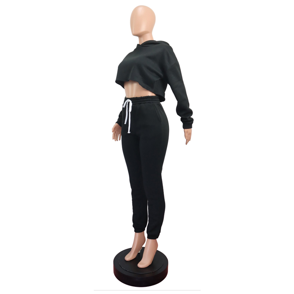 Women's Crop Hoodies Sets